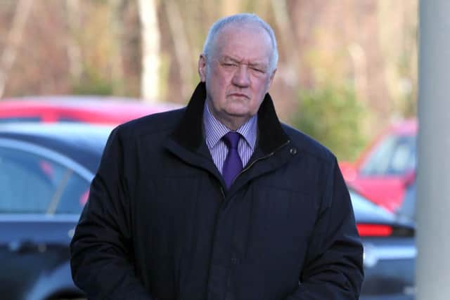 Former chief superintendent David Duckenfield arrives at the Hillsborough Inquest in Warrington