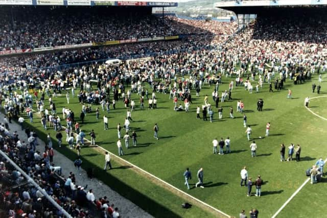 Pictures of the Hillsborough football ground shown to the inquests.