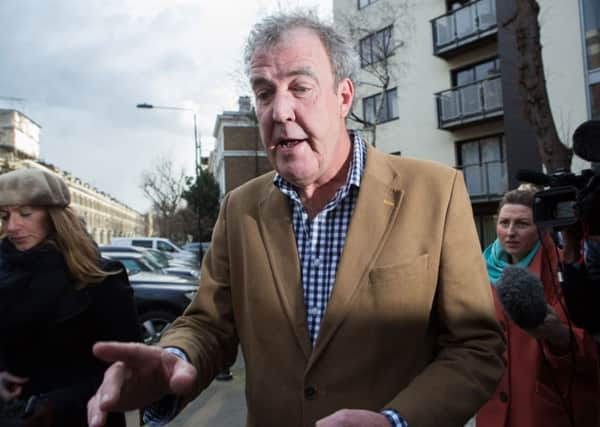 Jeremy Clarkson leaving his home in London