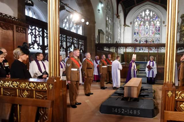 The service for the re-burial of Richard III at Leicester Cathedral.