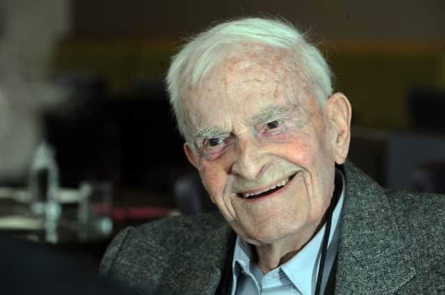 Harry Smith, a  91 yr-old Yorkshireman and RAF veteran who has written a book about his life.  Picture: Steve Riding