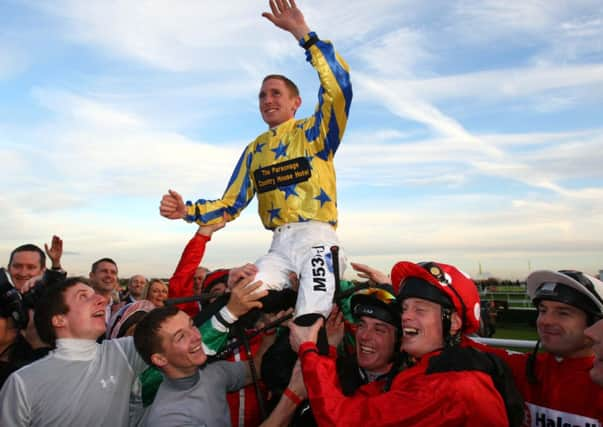 Paul Hanagan after becoming Champion Jockey
. (Picture: Dan Abraham)