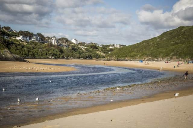 The estuary at Crantock Beach, Cornwall