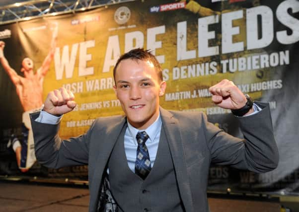 Josh Warrington ahead of the Dennis Tubieron fight at Leeds Arena.