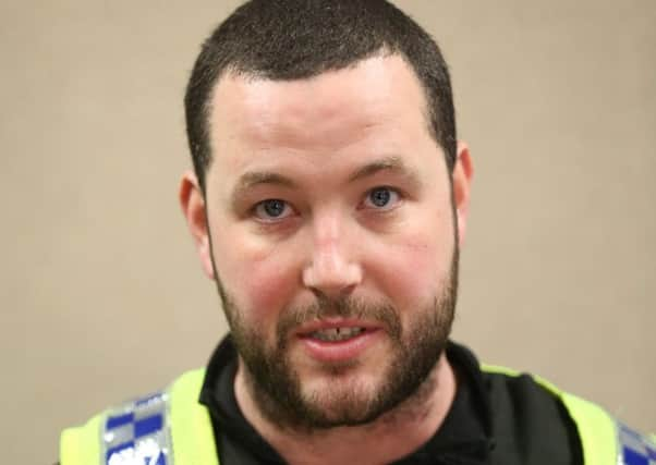 Sergeant Ian Pope from North Yorkshire Police at a press conference  after the crash on the A64 near Flaxton. Picture: Ross Parry Agency