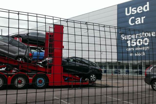 Car transporter at Carcraft Sheffield