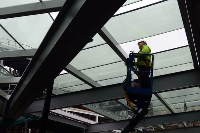 Construction work  at Westfield's Broadway Bradford development.