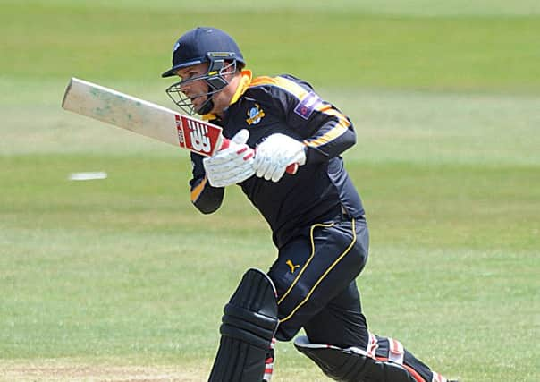 Aaron Finch at Barnsley CC earlier this week. Picture: Scott Merrylees