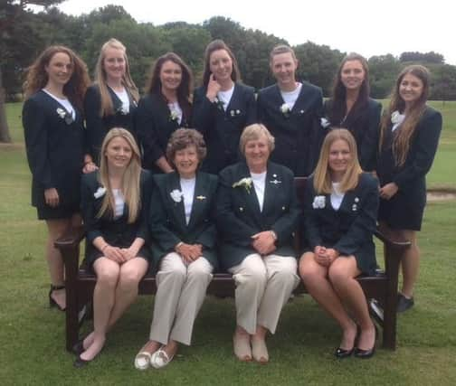 Yorkshire's Northern Counties Match Week squad, who are led by captain Jean Waring, second left on front row.