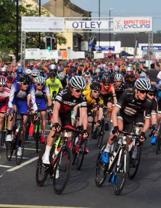 The youths start their race in Otley