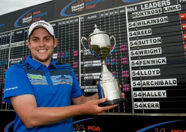 Eagle Orchid Scottish Masters winner James Wilkinson (Picture: Brian Stewart/HotelPlanner.com PGA EuroPro Tour).