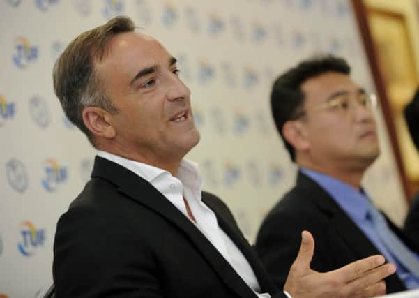 Owls head coach Carlos Carvalhal with chairman Dejphon Chansiri.