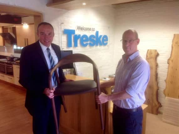 Michael Oliver, Barclays with Justin Bartlett, managing director, Treske