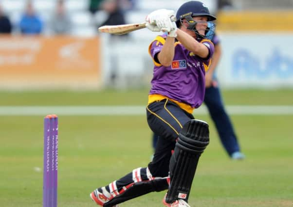 Yorkshire beat Derbyshire by seven runs after Gary Ballance top-scored with 69 with some effervescent shots such as this (Picture: Steve Riding).