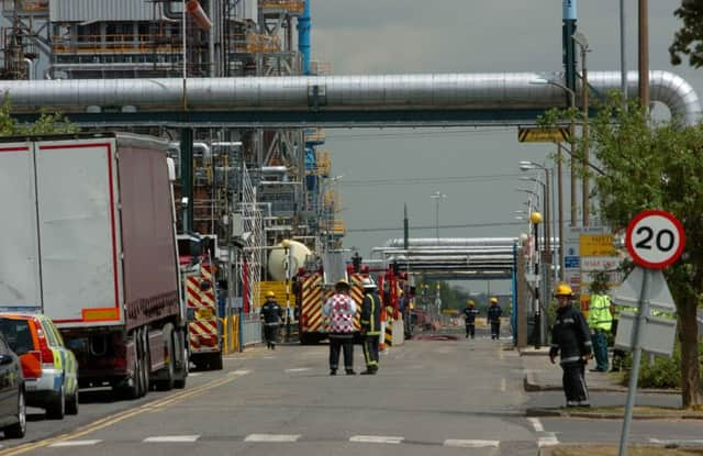 Lindsey Oil Refinery at South Killingholme after the explosion in 2010. Picture: Terry Carrott