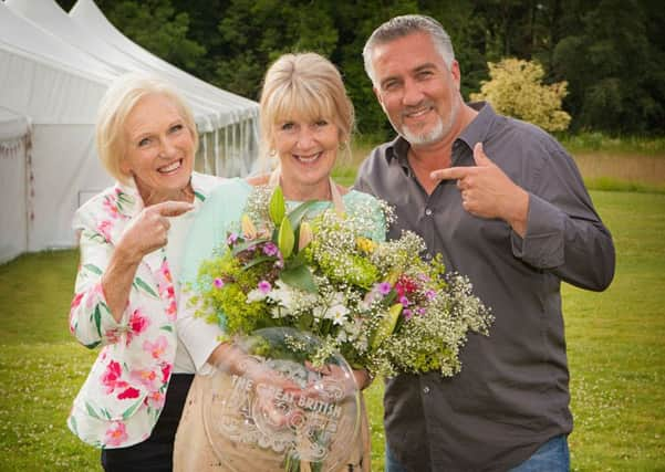 Yorkshires Great British Bake Off winner Nancy Birtwhistle, pictured with judges Mary Berry and Paul Hollywood.