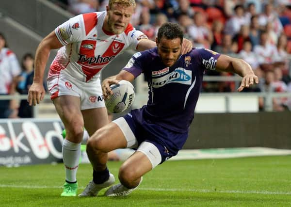 Huddersfield Giants' Leroy Cudjoe.