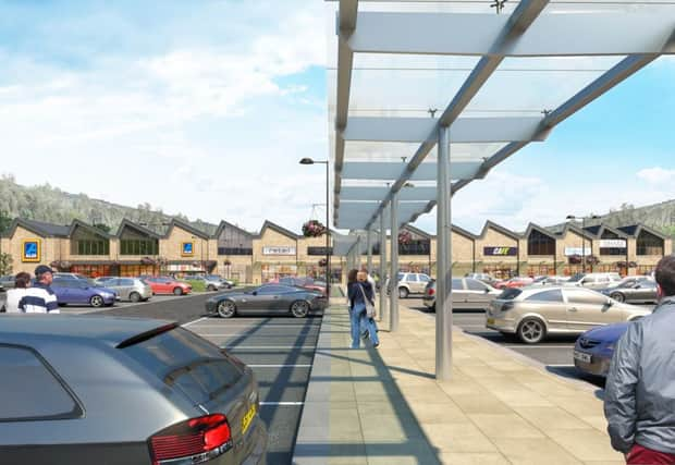 An artist's impression of retail developments at North Sheffield's Fox Valley scheme by Dransfield Properties Ltd.