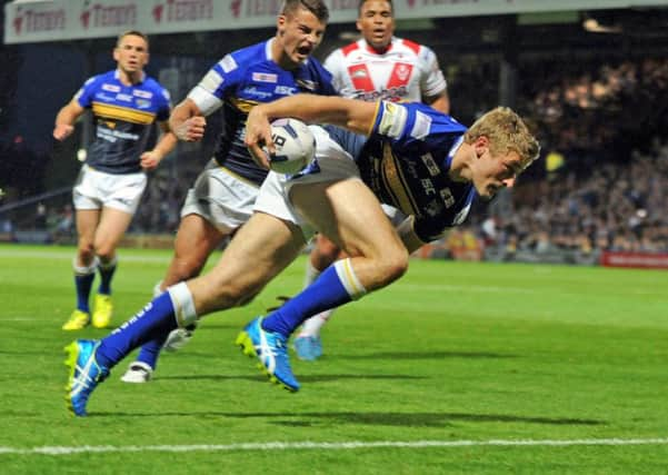 Jimmy Keinhorst goes over for a try.