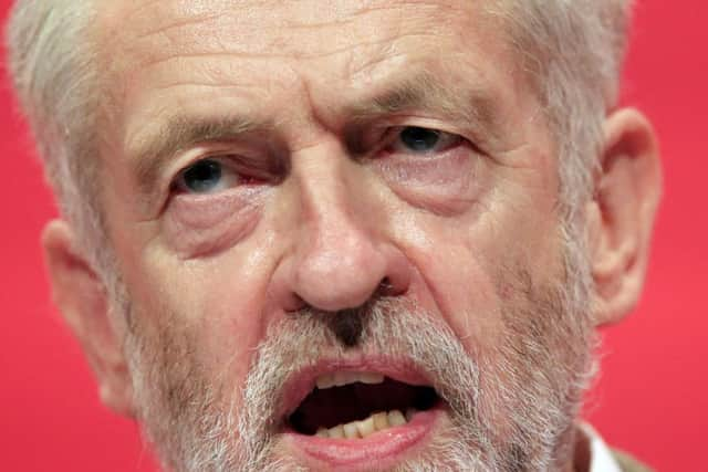 Jeremy Corbyn delivers his first keynote speech during the third day of the Labour Party conference