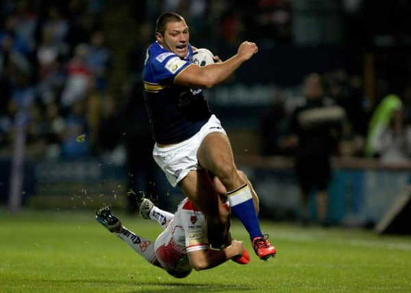 FINAL TEST: Ryan Hall in action against St Helens last week. Picture: Richard Sellers/PA.