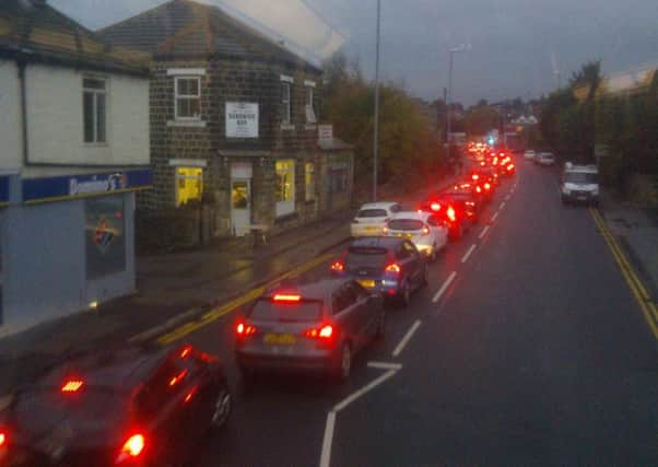 Traffic congestion in Horsforth today.