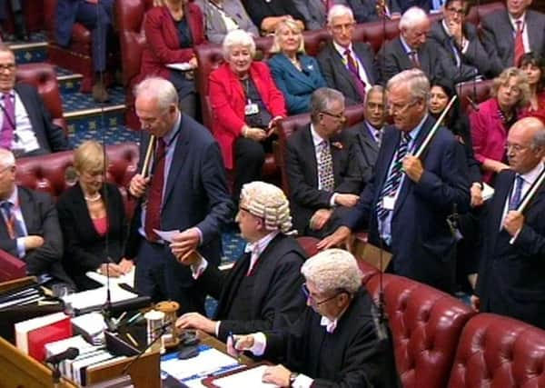 Peers voting on tax credits