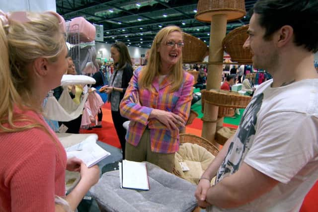 Ruth Whiteley (centre) taking part in the latest Apprentice challenge.