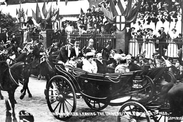 The King and Queen leave the University