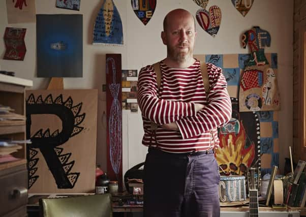 Jonny Hannah in his studio. Picture: Alun Callender