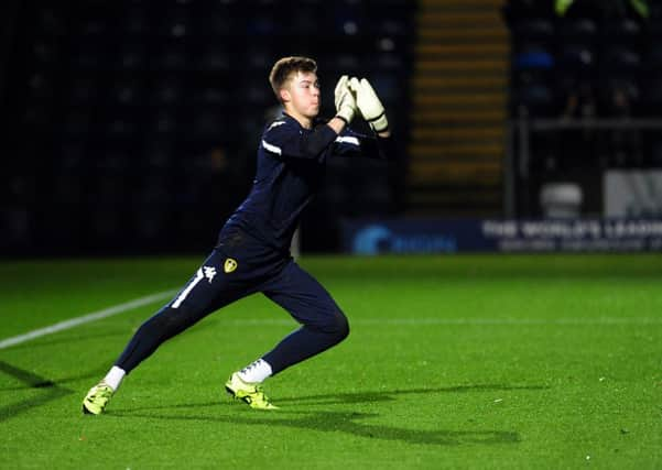 BENCH PRESS: Leeds 
United's Bailey Peacock-Farrell may get a place on the bench against QPR.
 Picture : Jonathan Gawthorpe