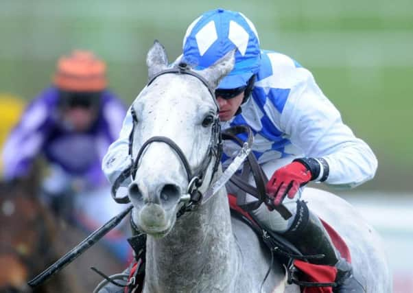 Portrait King ridden by Davy Condon on his way to victory in the Dobbins & Madigans At Punchestown Grand National Trial Handicap Chase