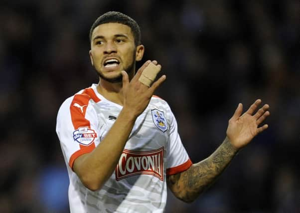 Nahki Wells made the game safe for Huddersfield Town with his late far-post tap-in at Birmingham (Picture: Bruce Rollinson).