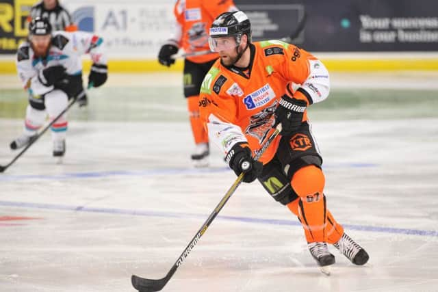 TRIPLE WHAMMY: Sheffield Steelers' Colton Fretter grabbed a hatr-trick in Wednesday night's 6-1 win over Edinburgh Capitals. Picture: Dean Woolley.