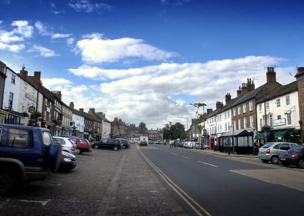 Market Place, Bedale - one of the market towns in Hambleton. The district has been named number one 'best place to live' in Yorkshire.