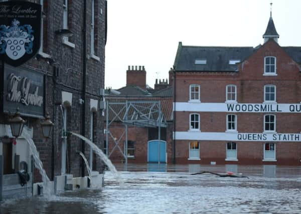 Weather picture of the floods around York as the water level begins to recede. PIC: Ross Parry