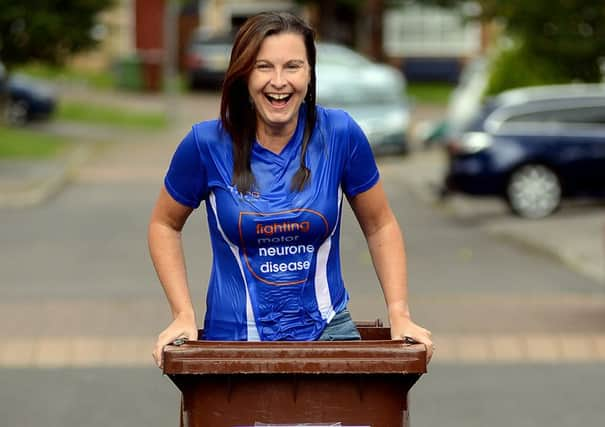 Paula Maguire from Ryhill, taking the Ice Bucket Challenge, which raised awareness of Motor Neurone Disease and millions for the UK charity.