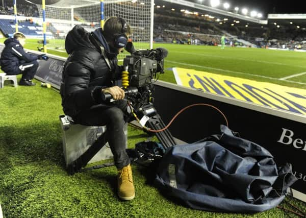 Sky Sports TV camera at Elland Road.