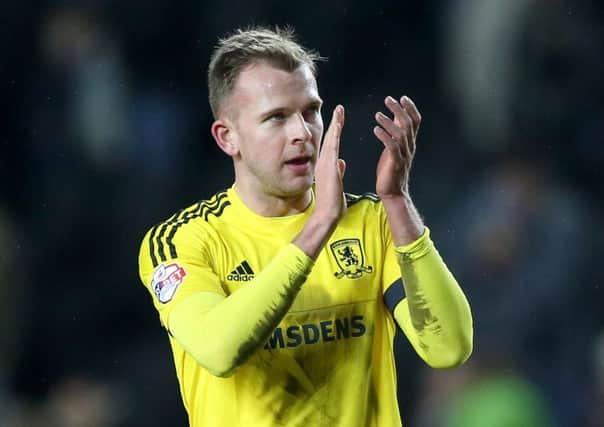 Middlesbrough's Jordan Rhodes celebrates.