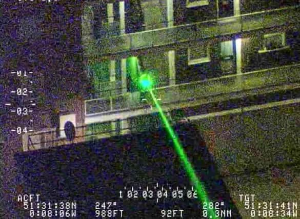 Laser users' locations can be pinpointed and the offenders photographed