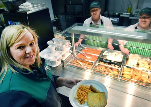 Breakfast is served at a colleagues Canteen, Leeds Merrion Centre