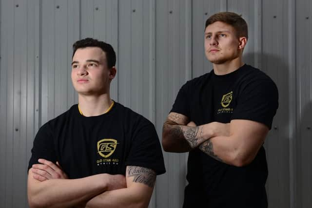 Leeds Rhinos half-backs Jordan Lilley and Liam Sutcliffe. (Picture: Scott Merrylees)