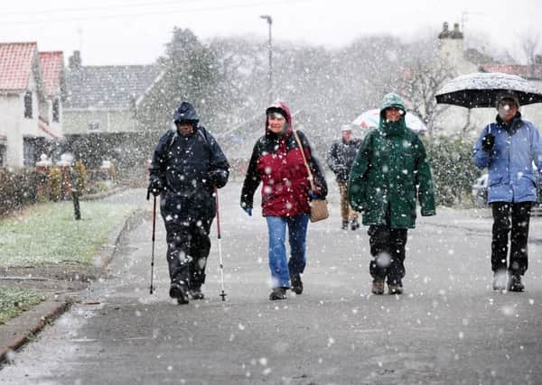 The Archbishop of York, left, on his pilgrimage of prayer as he walked from Tickton to Beverley.