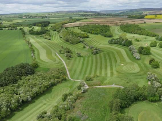 An aerial view of Kirkbymoorside GC.