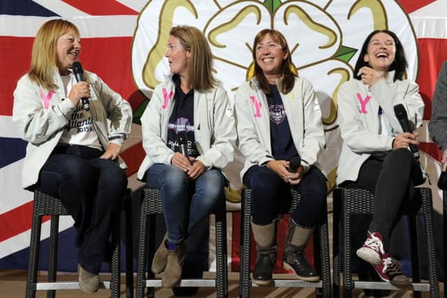 Yorkshire Rows (left to right) Janette Benaddi, Helen Butters, Niki Doeg and Frances Davies at Welcome to Yorkshire after their record breaking Talisker Whisky Atlantic Challenge. (Picture: Bruce Rollinson)