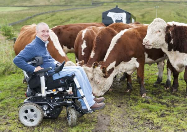 Ian Bell with his Hereford herd at Gillgate in Askrigg.  Picture: Wayne Hutchinson