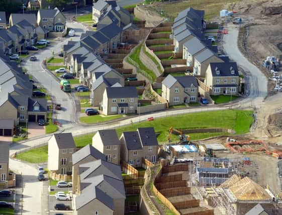 5 June 2015.......  Aerial shot of a new housing estate being built in West Yorkshire. Picture by Tony Johnson