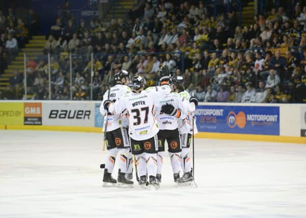 Steelers' players celebrate at Nottingham. Picture: Karl Denham.