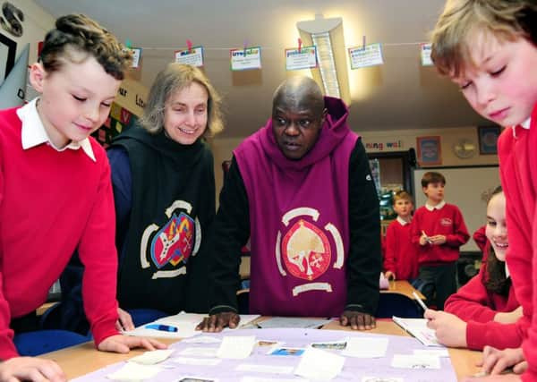 The Archbishop of York visits Tickton School during his Pilgrimage of Prayer.