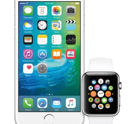 The iPhone 6 with an Apple Watch